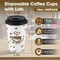 100-Pack 16 oz Disposable Paper Coffee Cups with Lids – To-Go Hot Cups for Cocoa, Hot Chocolate, and Beverages